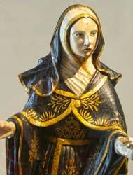 Estátua talhada de uma Virgem Maria, Portugal c.1462 (madeira pintada)