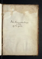 Dedicatória à infanta Maria de Espanha, de uma história das peregrinações das freiras de Syon, compilada em Lisboa no início do século XVII