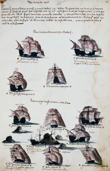 Navios de expedições marítimas para descobrir Malaca