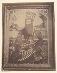 [Fath-Ali Shah, Pintura que pertenceu a Hmah [] Saula, Tio do Rei.], 1840-60s.