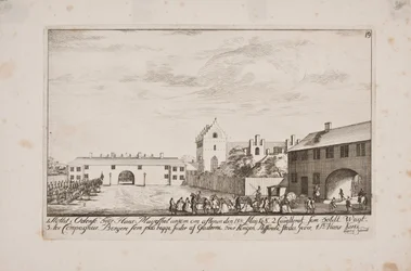 A chegada de Frederik V ao Castelo de Odense
