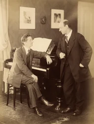 Alexander Zemlinsky e Arnold Schönberg em Praga, 1917.