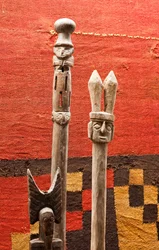 Conjunto de cetro / Peru, cultura Chancay (terracota)