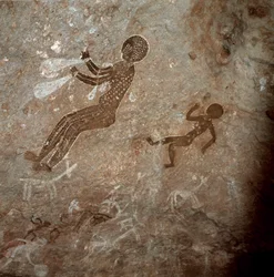 Números humanos. Pinturas rupestres, 8000-7000 a.C.