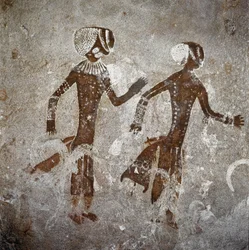 Números humanos. Pinturas rupestres, 8000-7000 a.C.