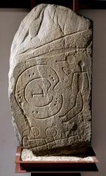 Estela Ibérica de Solana de Cabanas guerreira. Século VIII-6º a.C.