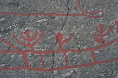 Suécia, distrito de Vastra Gotaland, Norrkoping, gravuras rupestres em Tanum ou Tanumshede