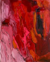Abstrato em Vermelho Vibrante