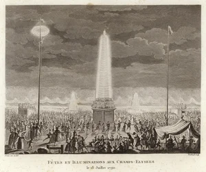 Festival e iluminações nos Champs-Elysées em Paris