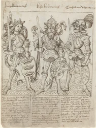 Rei Arthur, Carlos Magno e Godofredo de Boulogne