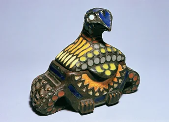 Caixa de pombos das oficinas Talashkino, c.1908 (bronze e esmalte)