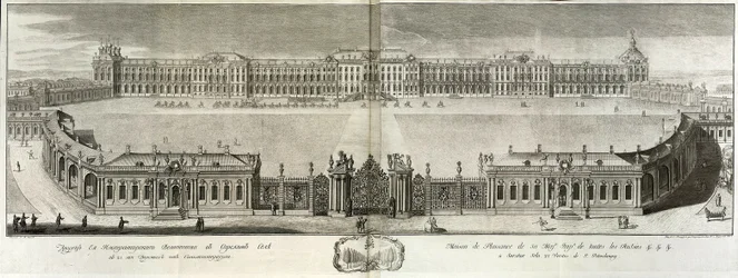 Vista do Palácio de Catarina em Tsarskoye Selo, 1761