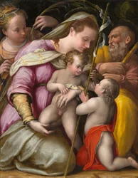 Sagrada Família com Santa Catarina de Alexandria e o Infante São João Batista, por volta de 1551-1556 (óleo sobre painel de álamo)