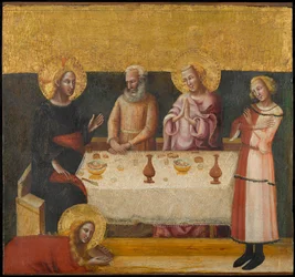 Maria Madalena Lavando os Pés de Cristo, circa 1325-1330 (tempera e folha de ouro no painel)