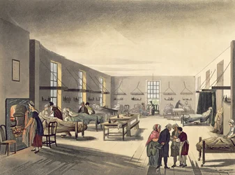 Hospital Middlesex do Microcosmo de Londres de Ackermann
