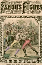 A primeira batalha entre John Gully e Bob Gregson, 1807 final do século XIX ou início do século XX.
