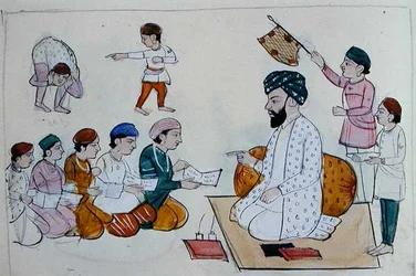 Escola Indígena, c.1890 (aquarela sobre papel)