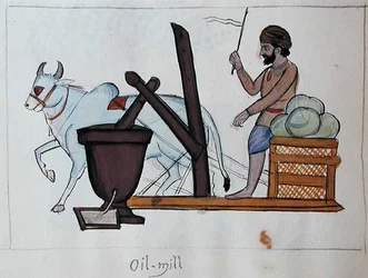Fábrica de óleo, c.1890 (aguarela sobre papel)
