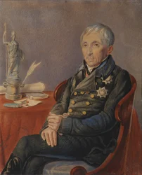 Retrato de Alexey Nikolayevich Olenin 1763-1843, década de 1820