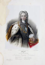 Retrato do czar Pedro II da Rússia 1715-1730