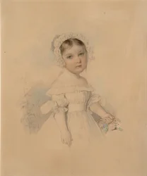 Retrato da condessa Alexandra Alexandrovna Golitsyna 1823-1910, meados da década de 1820