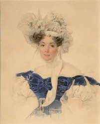 Retrato da condessa Varvara Sergeyevna Golitsyna 1794-1875, née Rumyantseva-Kagulska, meados da década de 1830