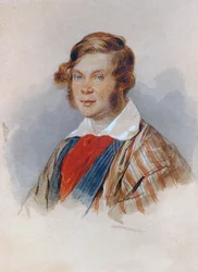 Retrato do poeta príncipe Pyotr A. Vyazemsky 1792-1878, década de 1830