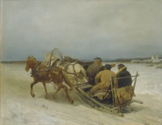 Troika no inverno, década de 1880