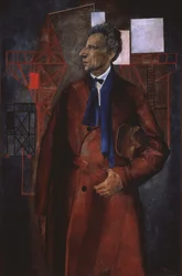 Retrato do produtor teatral Vsevolod Meyerhold 1874-1940, 1925
