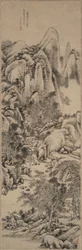 Paisagem no estilo de Huang Gongwang