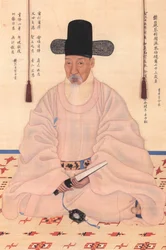 Retrato de Chae Jegong (1720-1799), académico, poeta e Conselheiro de Estado Chefe durante o reinado do Rei Jeongjo (1776-1800)