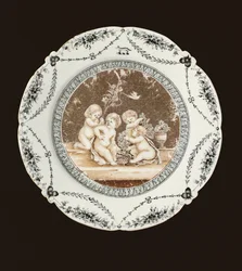 Placa lateral, período de Qianlong, c.1782 (porcelana)