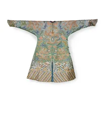 Vestido da corte de celadon em seda para uma princesa imperial, Jifu, China (seda)
