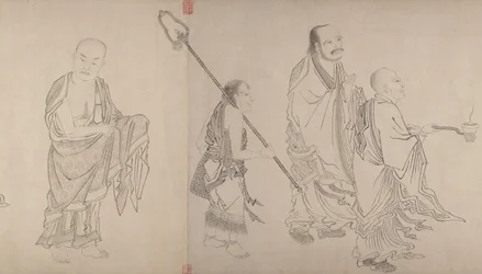 Os Dezesseis Luohans, século XVI.