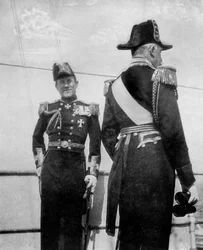 Comodoro Keppel com o duque de Connaught, 1908
