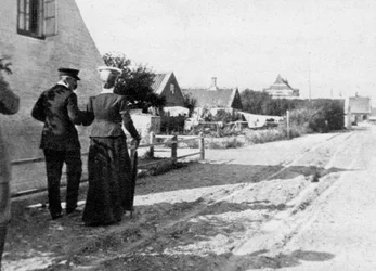 Desembarque em Skagen, Dinamarca, 1908.