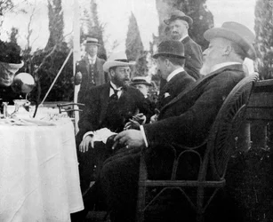 Príncipe George 1865-1936, o futuro rei George V, Corfu, Grécia, 1908.