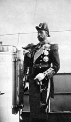 O príncipe de Gales 1865-1936, o futuro rei George V, 1908.