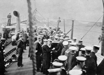 A tripulação do iate real Victoria e Albert III, Noruega, 1904 1908.