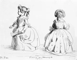 Victoria, a princesa real, 1843 (litho)