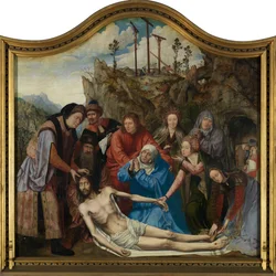 Lamentação de Cristo, Altar Peça do Grémio dos Marceneiros, painel central (óleo sobre painel)