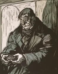 Ilustração de &39;Le Pere Goriot&39; por Honore de Balzac, publicado em 1922