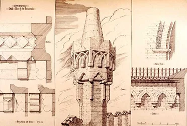 Palácio dos Jurisconsultos, Cremona, Itália, construído em 1292, de "Exemplos da Arquitectura Municipal, Comercial e de Rua de França e Itália do século XII ao XV".