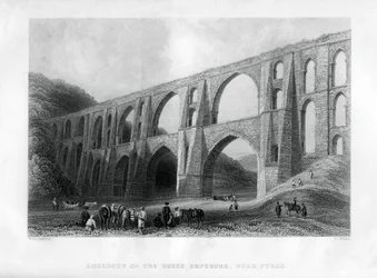 Aqueduto dos imperadores gregos, perto de Pyrgo, Turquia, 1886.