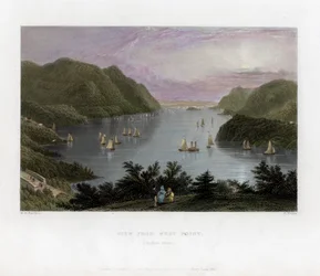 Hudson River como visto de West Point, EUA, 1837.