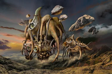 Criatura alienígena flutuante