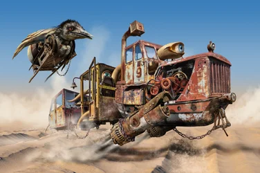 Voo Steampunk pelo Deserto
