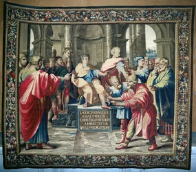 Tapeçaria representando os Atos dos Apóstolos. O cegamento de Elimas, tecida na oficina de Beauvais sob a direção de Philippe Behagle (1641-1705), 1695-98