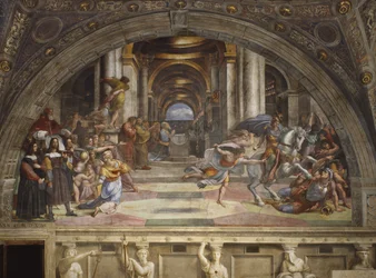 A expulsão de Heliodoro do Templo, Stanza di Eliodoro, 1511-12