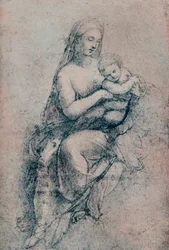 A Virgem e o Menino, estudo para a Madonna di Foligno, c1511. 1903